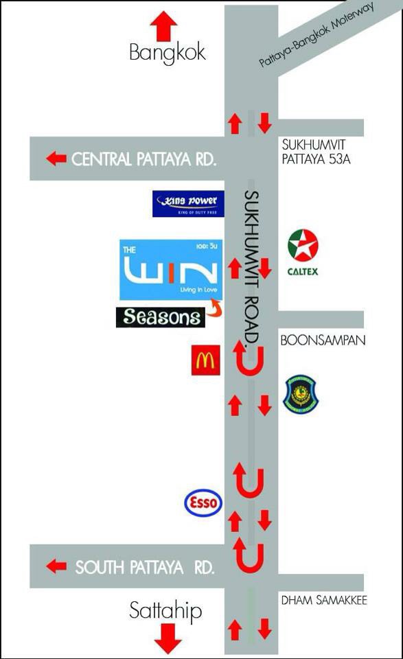 Map - The Win Pattaya